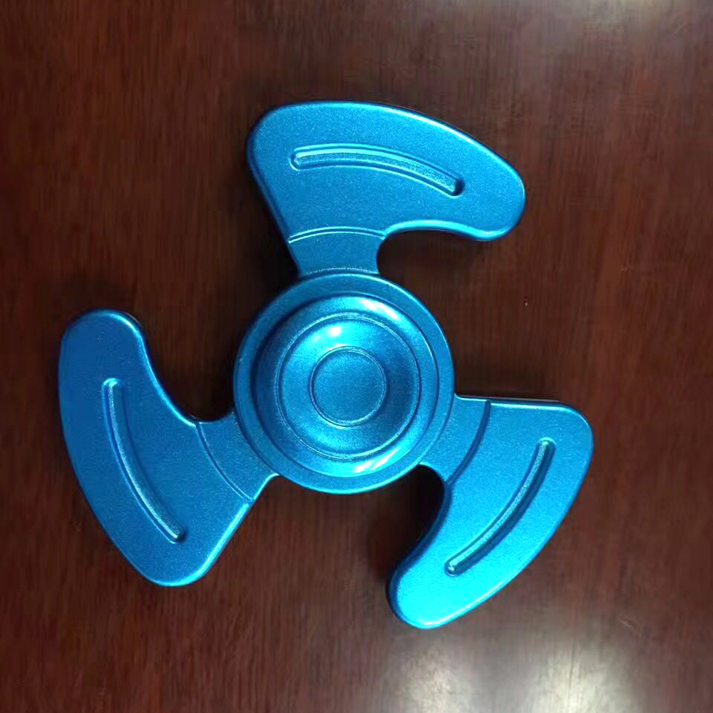 Wholesale X3 Style Aluminum Metal Fidget Spinner Stress Reducer Toy Blue